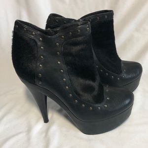 Fendi Black Leather Ankle Boots